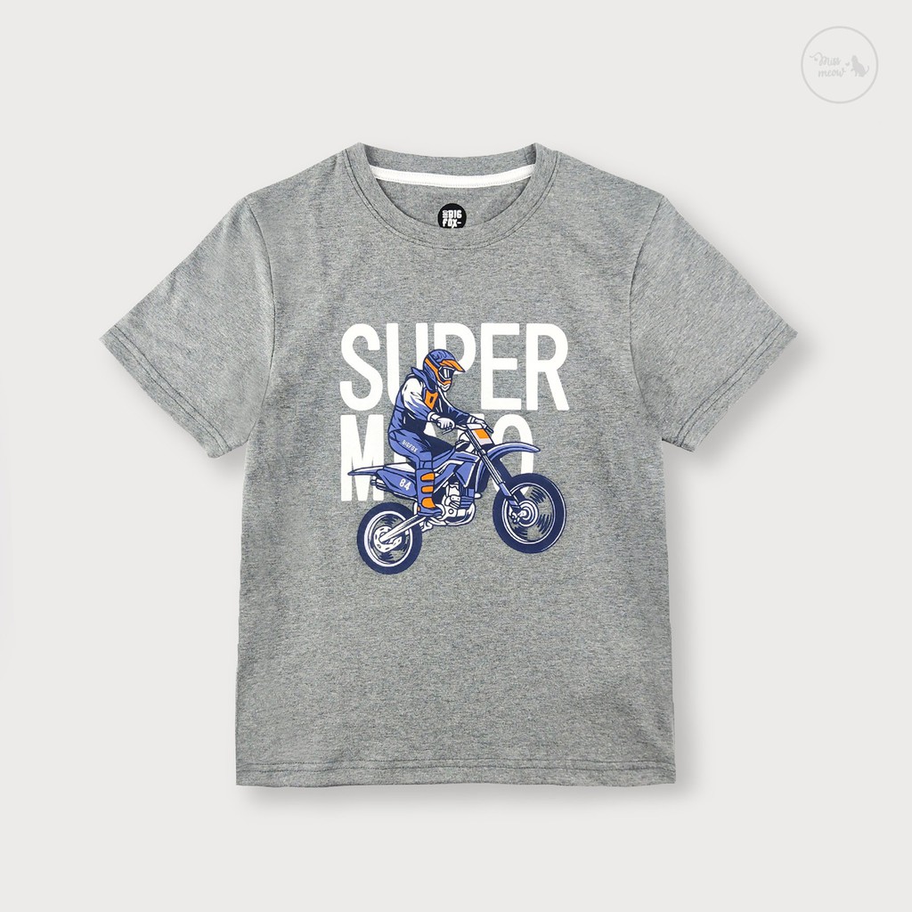 [MÃ MISSME10K GIẢM 10K ĐƠN 50K] Áo Cộc Tay Bé Trai Bigfox, Áo Phông In Xe Máy Super Moto  3-11, Hàng Cotton