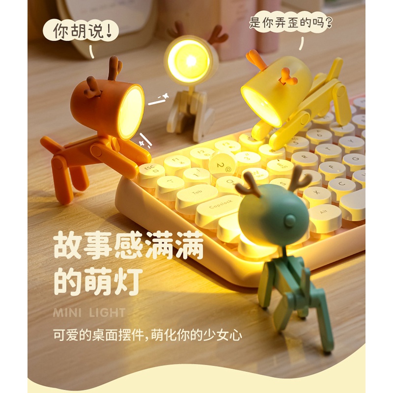 Giá Đỡ Điện Thoại Kiêm Đèn Ngủ led Hình Chú Cún Nhỏ Dễ Thương