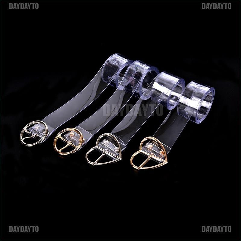 Thắt Lưng Trong Suốt Khóa Hình Trái Tim Thời Trang Cho Nữ