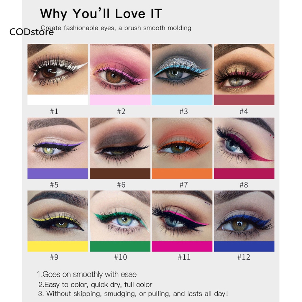 Bút kẻ mắt dạng lỏng chống thấm nước màu sắc thời trang
 | BigBuy360 - bigbuy360.vn