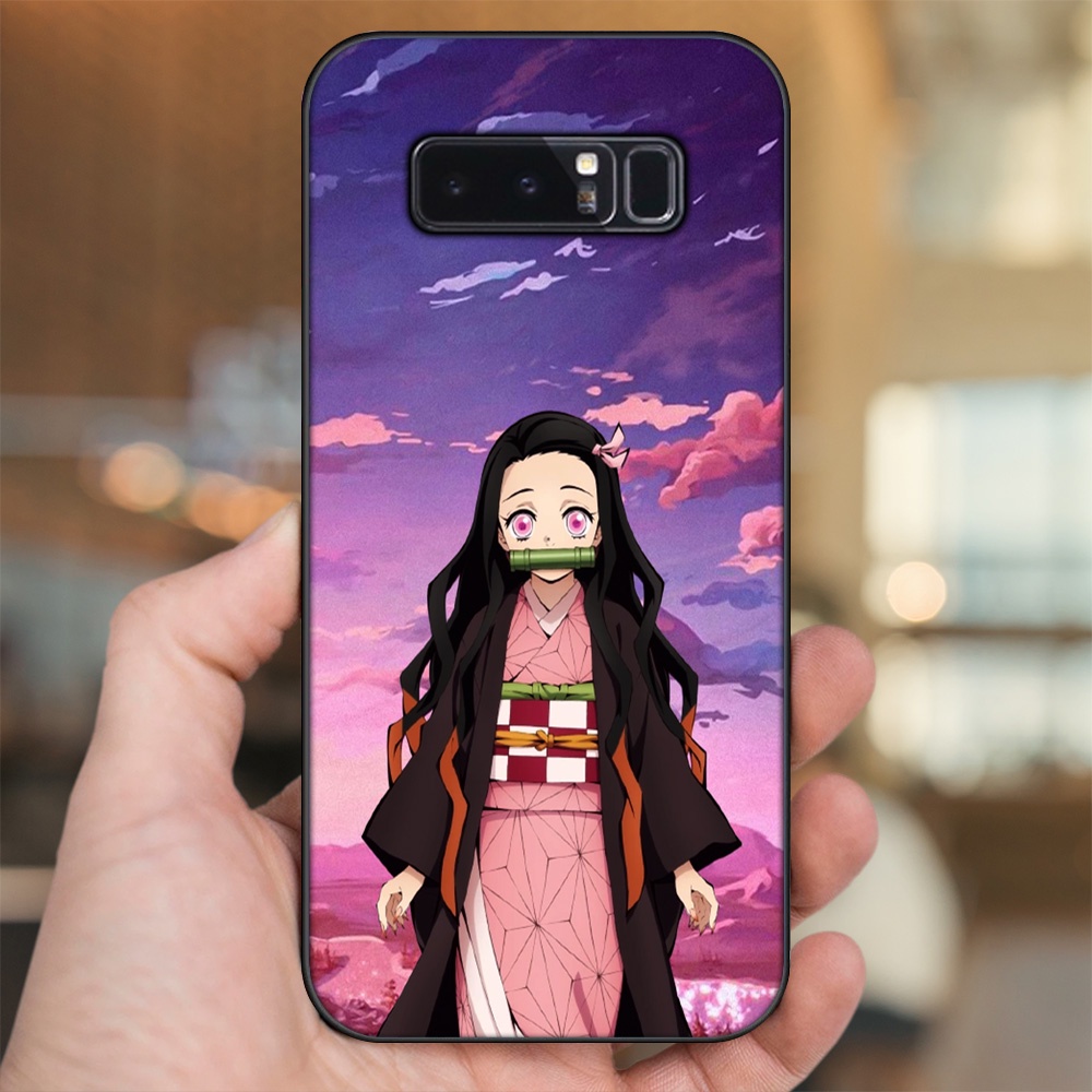 Ốp lưng Samsung Note 8 viền đen in hình Nezuko Kimetsu no Yaiba