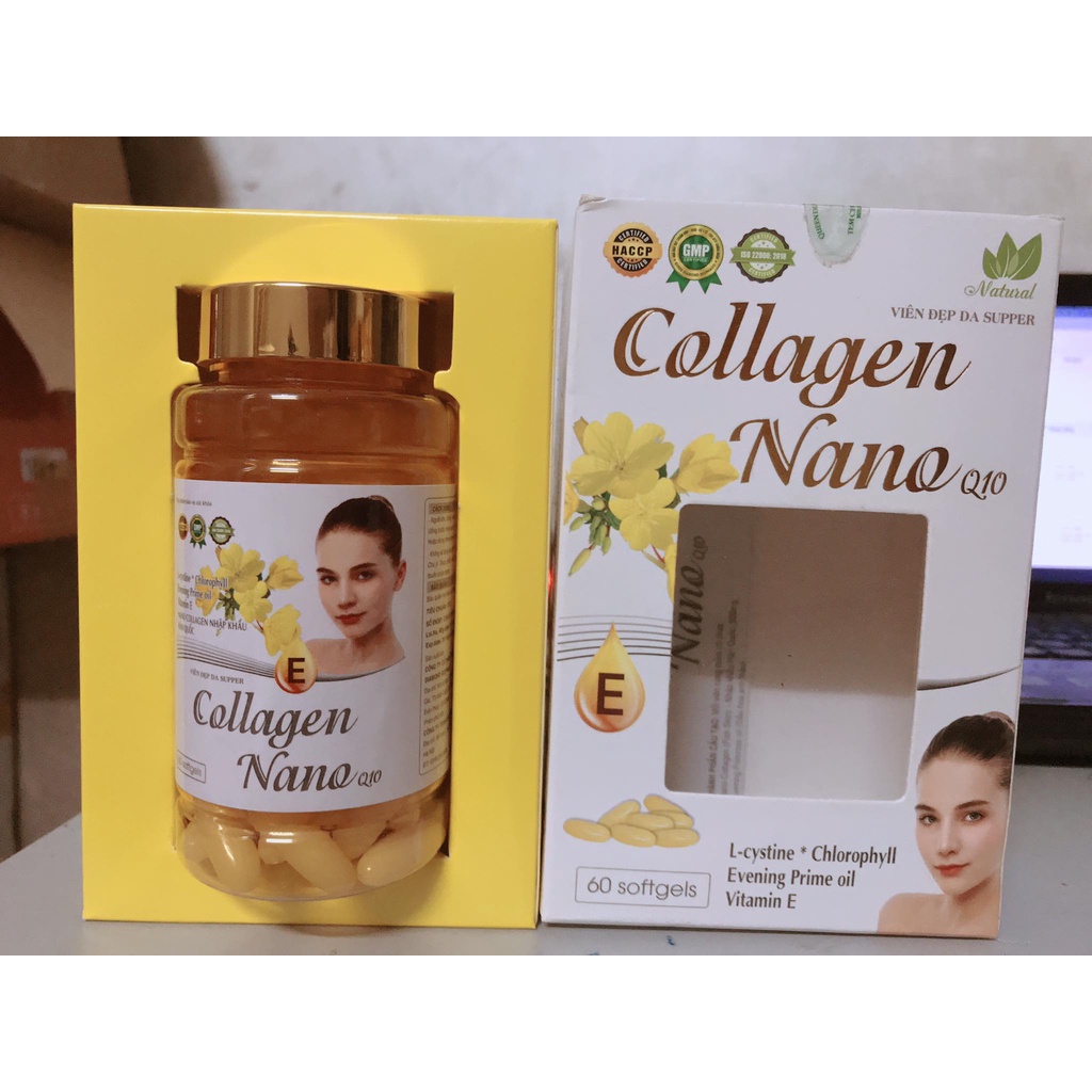 Viên Uống Đẹp Da Supper COLLAGEN NANO Q10 - Hộp 60 Viên -Giúp Đẹp Da , Ngừa Lão Hóa , Sạm , Nám