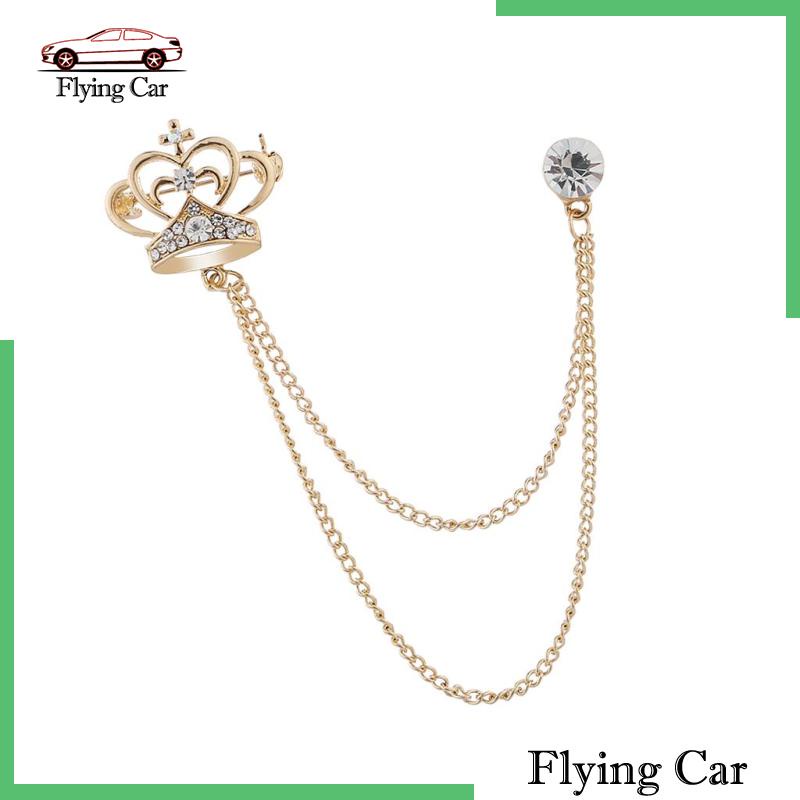 Trâm Cài Áo Kim Loại Hình Vương Miện Đính Đá Thời Trang Cho Nam Lzdjfmy2