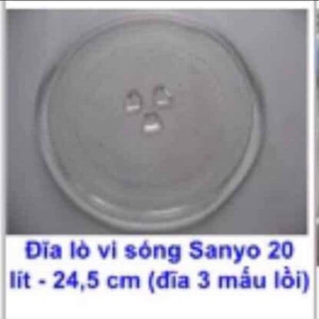 DĨA LÒ VI SÓNG SANYO 20 lít-24,5cm mấu lồi