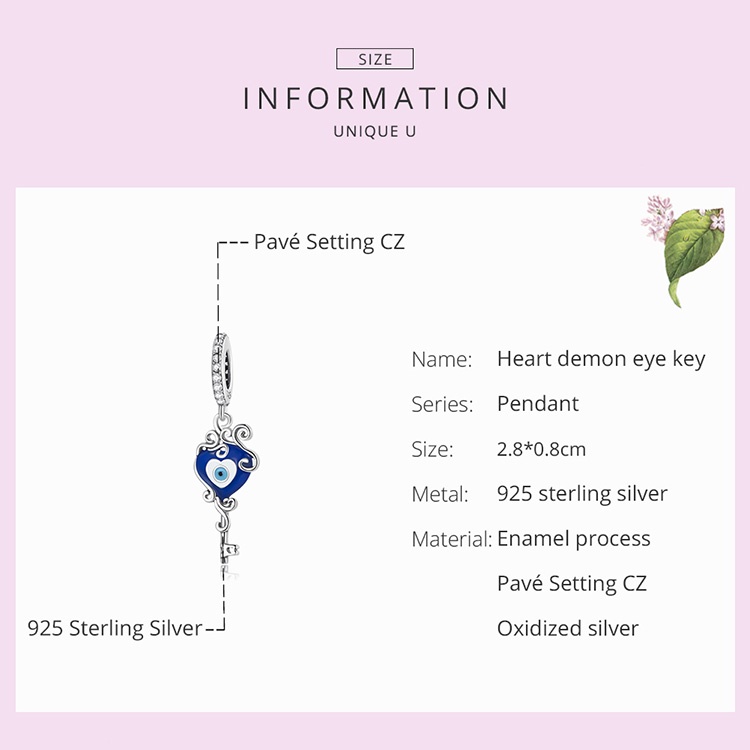 Mặt dây chuyền Bamoer bằng bạc 925 nhiều mẫu mã thời trang cho nữ