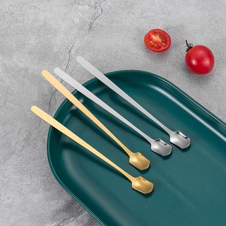 Thìa cà phê, thìa khuấy thép không gỉ đầu vuông phong cách Hàn Quốc