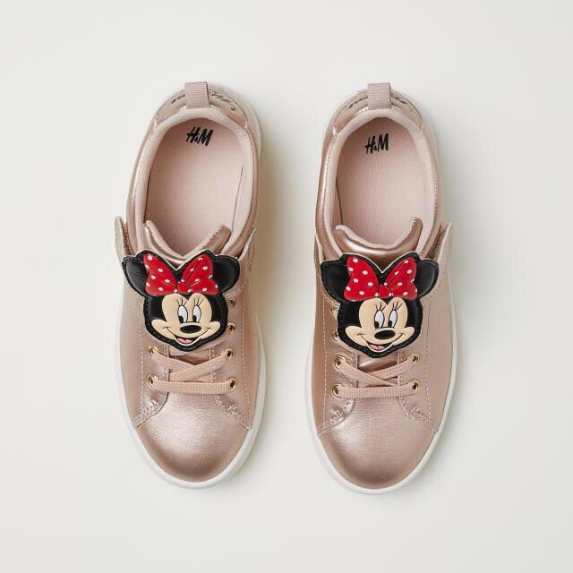Giầy Sneaker nhũ đồng Mickey HM