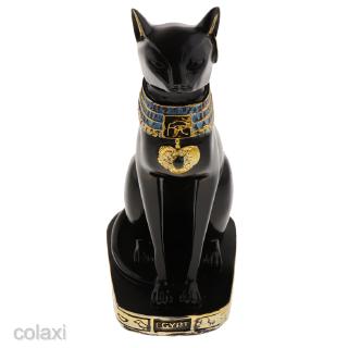 Tượng điêu khắc mèo ngồi Mau cổ đại Đồ thủ công bằng nhựa Trang trí máy tính để bàn