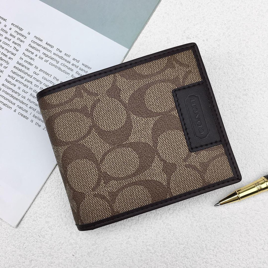 Ví nam Coach 74736 chất da bò kèm móc khoá và ví thẻ có hộp đựng