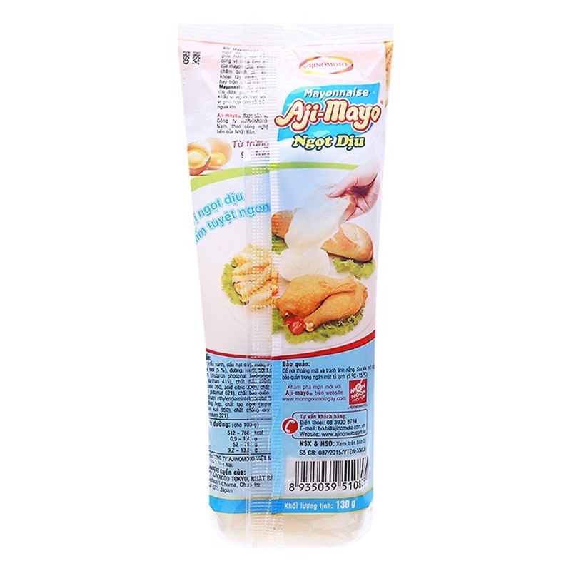 Xốt mayonnaise Aji Mayo ngọt dịu 130g