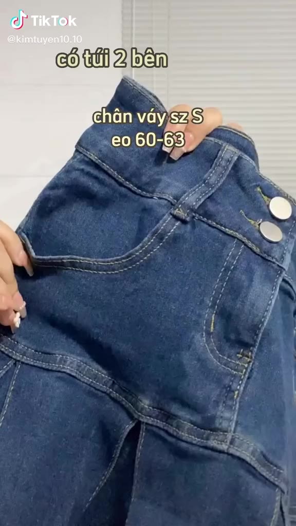 Chân Váy Jean Ngăn Lưng Cao Xòe Đuôi Cá Có Quần Trong Chân váy nữ cạp cao mặc tôn dáng thời trang hàn quốc CVHQ01 | BigBuy360 - bigbuy360.vn