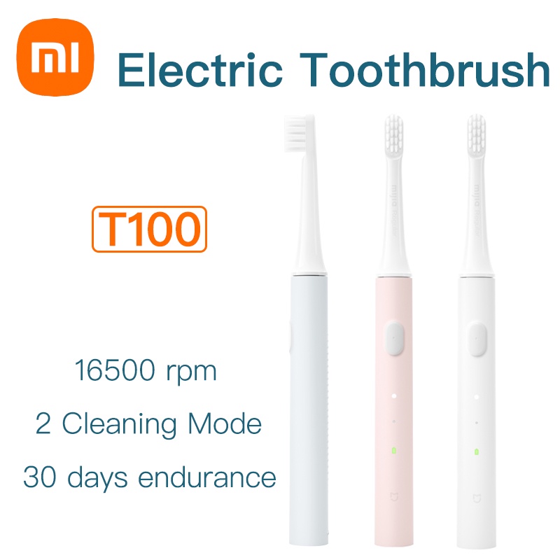 Bàn chải đánh răng điện Xiaomi T100 dùng sóng siêu âm chống nước có cổng sạc USB