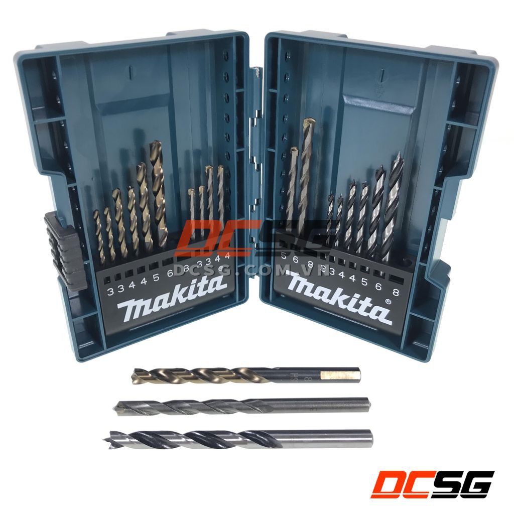 Bộ mũi khoan Kim loại - tường - gỗ 21 cái Makita B-44884 | DCSG