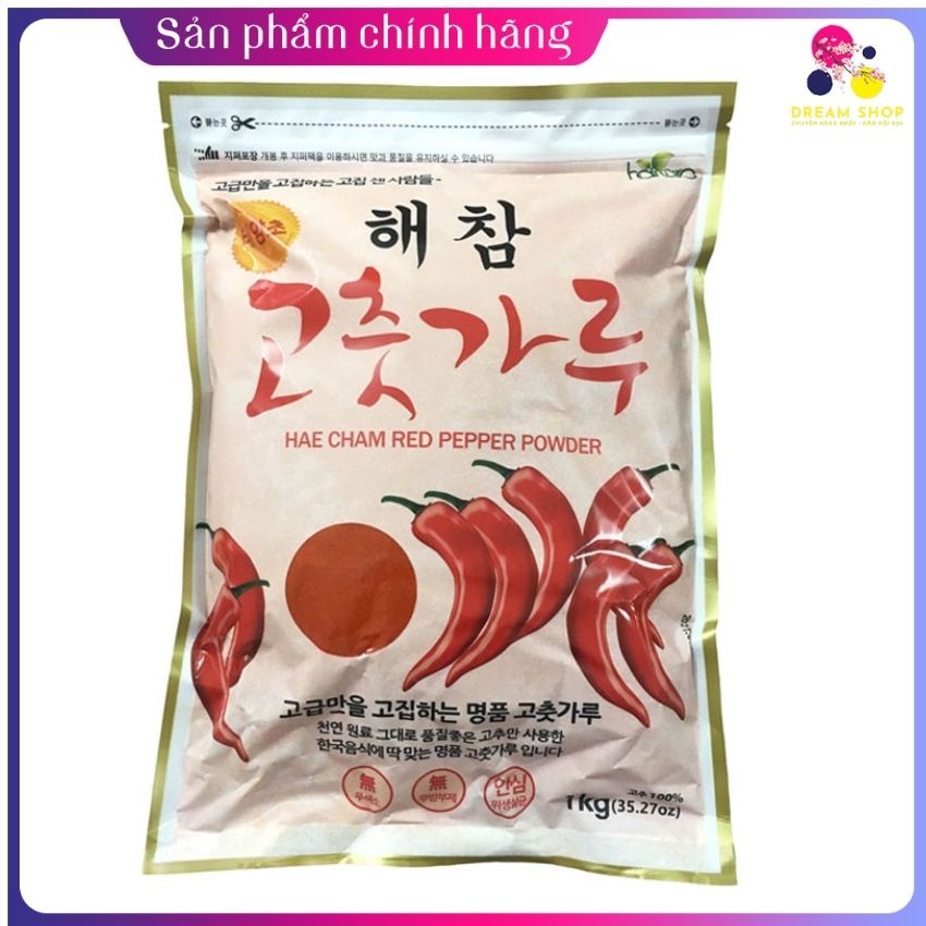 Ớt bột hàn quốc làm kim chi Heacham 500g dạng vẩy -Dreamshop.vn