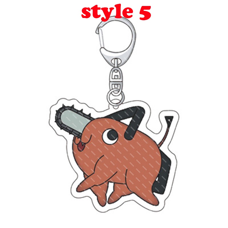 Móc khóa nhựa acrylic hình nhân vật phim hoạt hình Chainsaw man 9 kiểu tùy chọn