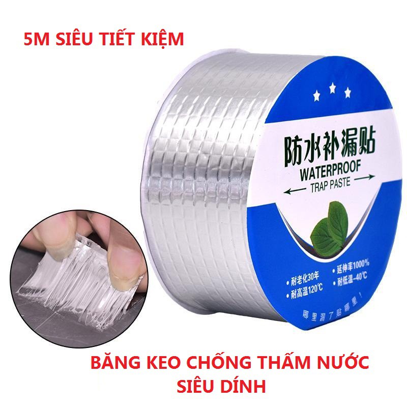 BĂNG KEO CHỐNG THẤM DỘT SIÊU DÍNH DÀI 5M