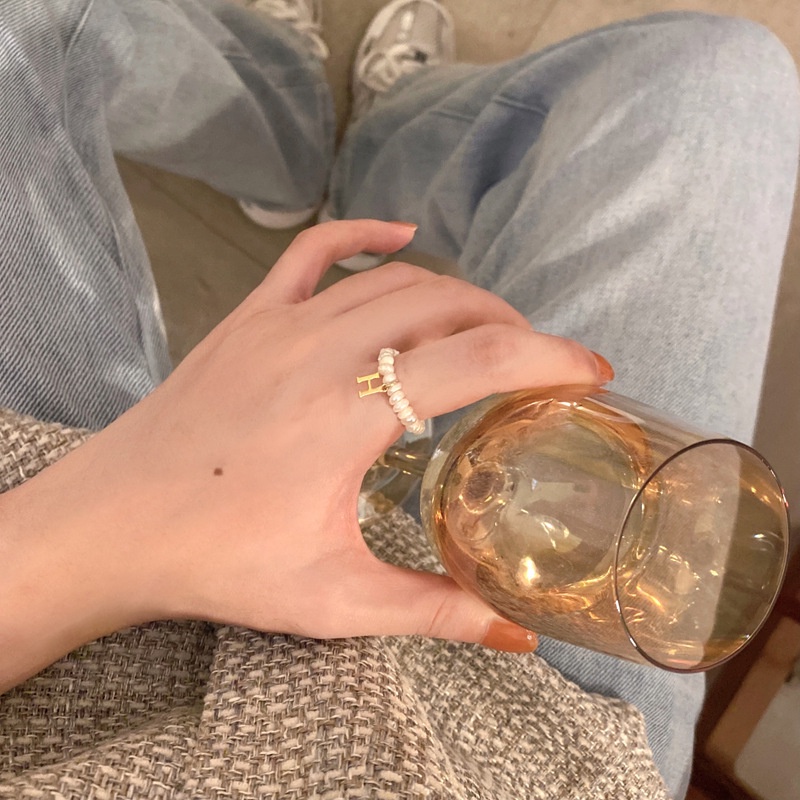 Nhẫn Hợp Kim Đính Ngọc Trai Nhân Tạo Thời Trang Màu Sắc