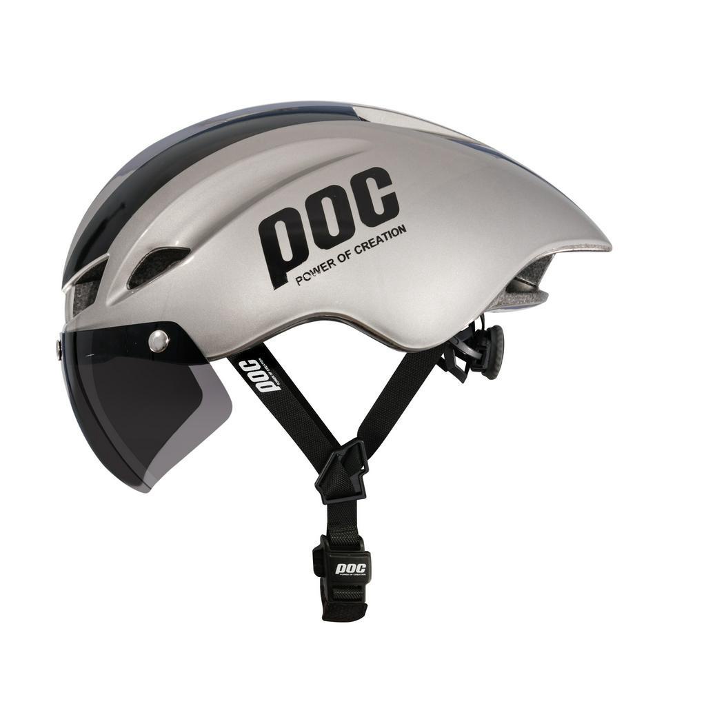 Nón Bảo Hiểm Thể Thao Nhập Khẩu Cao Cấp POC 01 Xám Titan Nhám Cực Đẹp Và Cá Tính, Kèm Bộ Lót + Túi Đựng