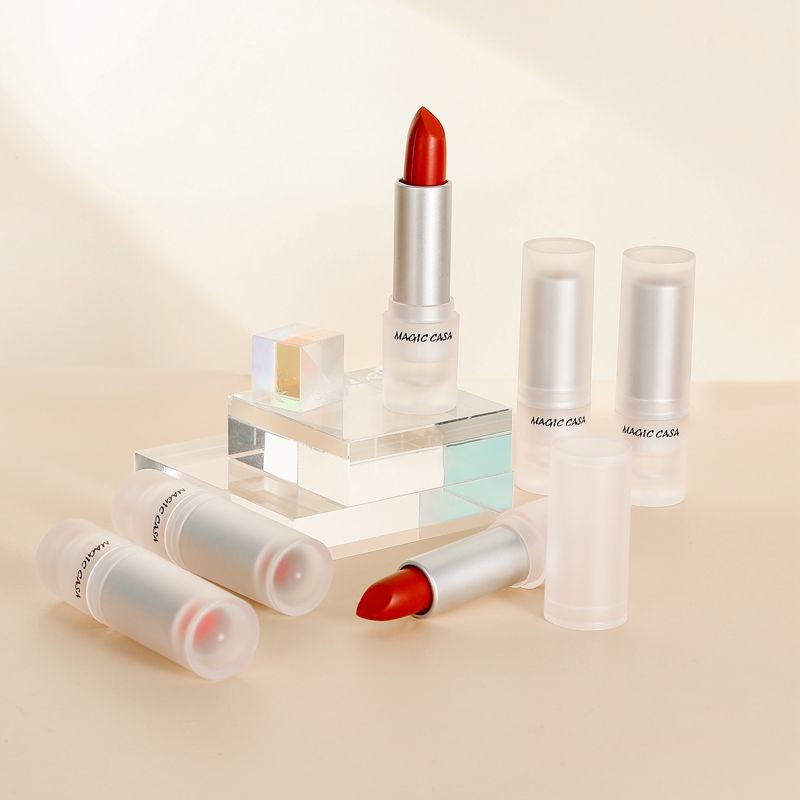 Son lì chính hãng Magic Casa vỏ trắng siêu sang chảnh nhiều mã màu - dưỡng ẩm - ko thấm nước