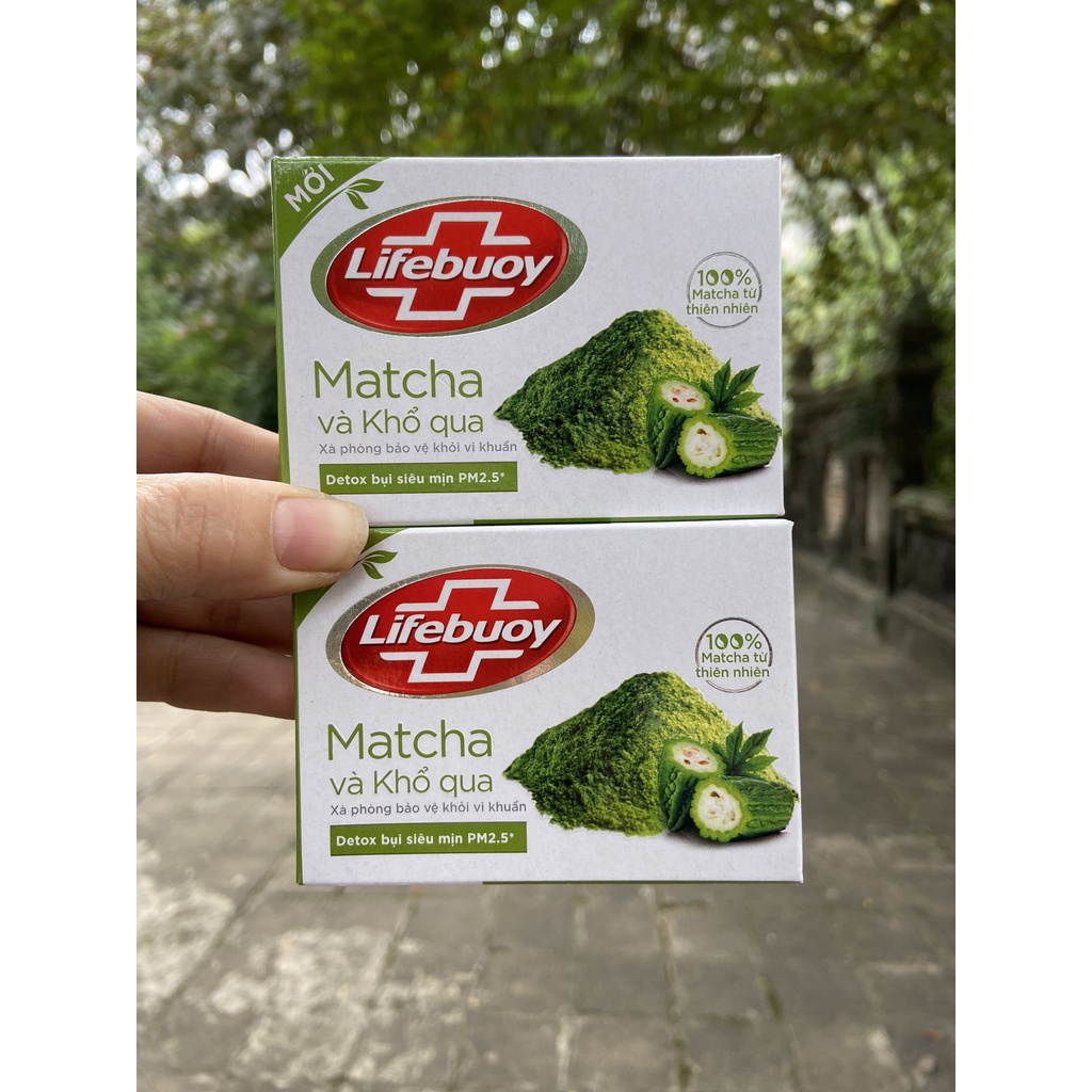 COMBO 2 XÀ PHÒNG BÁNH LIFEBUOY MATCHA VÀ KHỔ QUA 90g