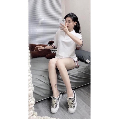 Áo polo Thom nam nữ viền tay hottrend 2022 MOSSSHOP - Áo phông cổ bẻ unisex chạy sọc tay quốc dân đi học đi chơi đều đẹp