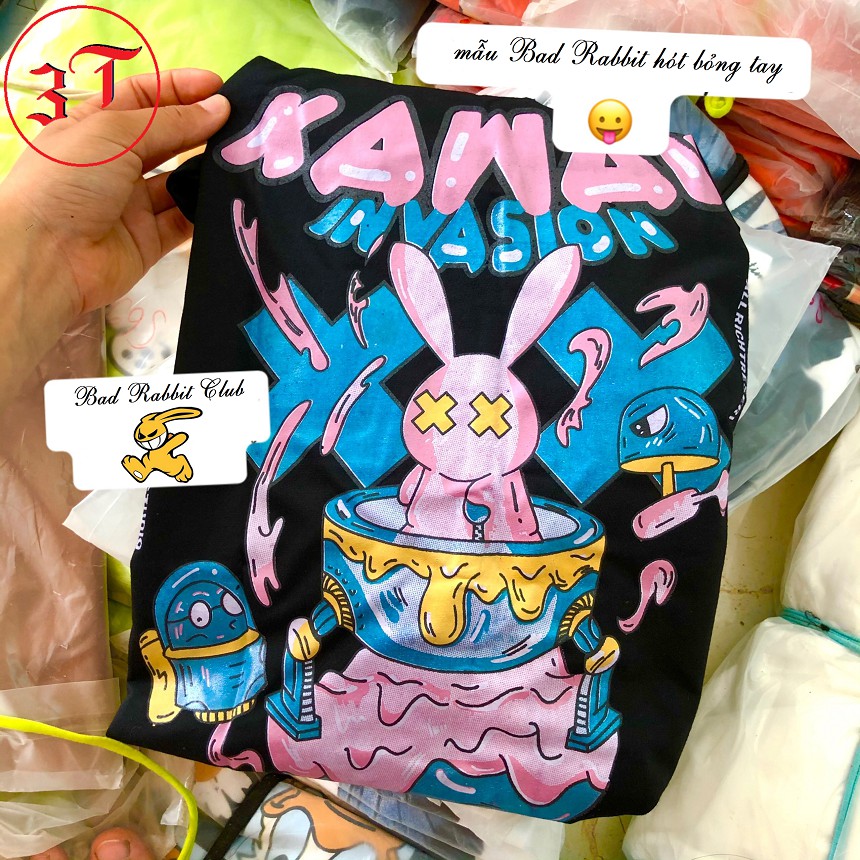 [Hot Sale] Áo Thun Tay Lỡ Unisex Rabbit Hot Trend Tay Lỡ Form Rộng Ulzaang Cá Tính | BigBuy360 - bigbuy360.vn
