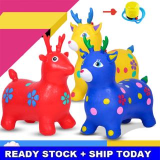 Kid Inflation Horse Hopper Outdoor Baby Thicken Horse Riding Jumping Horse