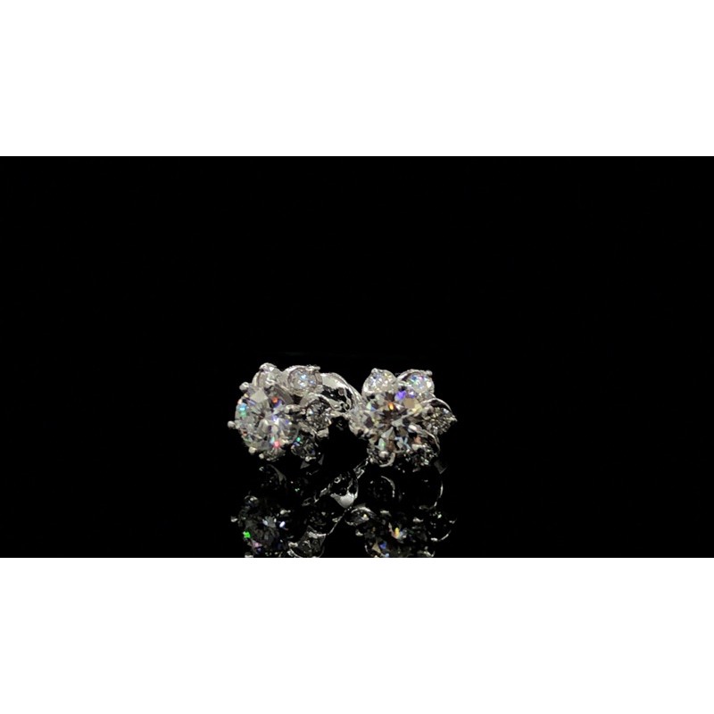 Moissanite Bông tai Moissanite: Chủ Moissanite 4,5ly+Tấm Moissanite; Bạc 925; TUYỂN NHỮNG VIÊN MOISSANITE TUYỆT NHẤT