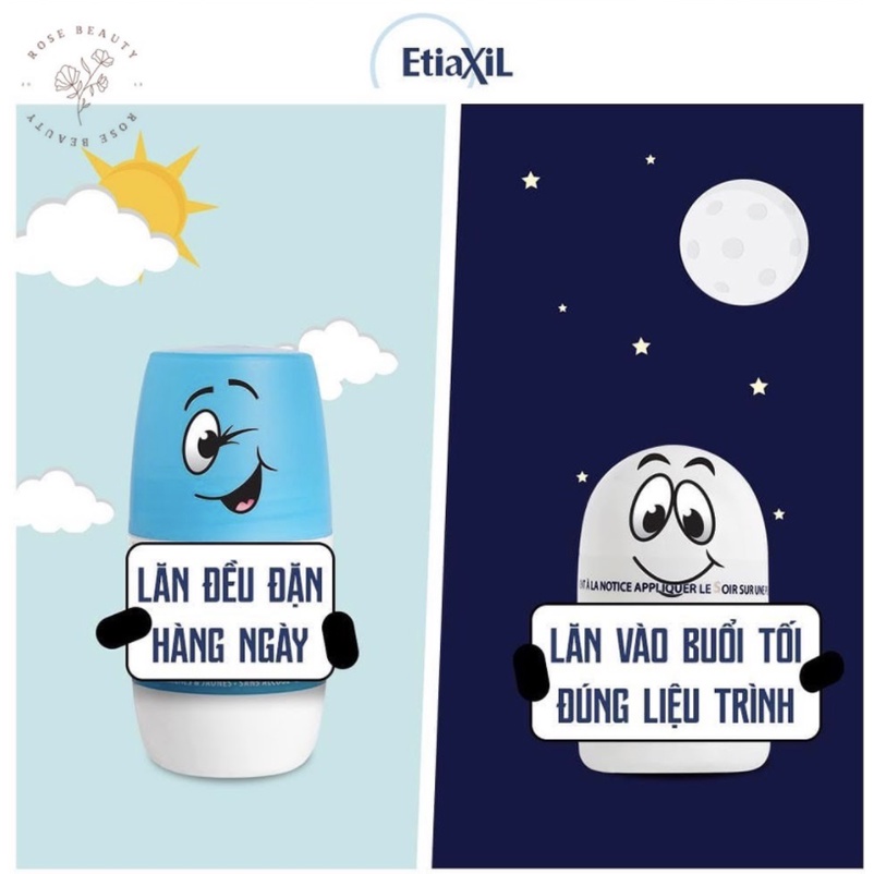 Lăn khử mùi hàng ngày Etiaxil Deodorant Anti-Transpirant 48h Peaux Sensibles giúp ngăn mùi hôi, làm khô thoáng 50ml