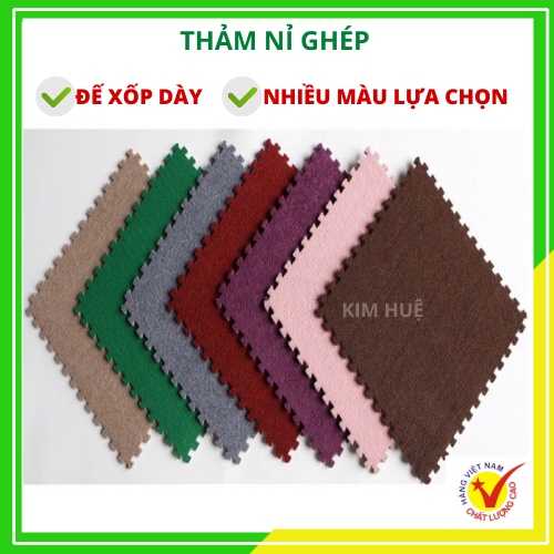 Thảm nỉ ghép cho bé 40x40cm bộ 15 tấm hàng đẹp