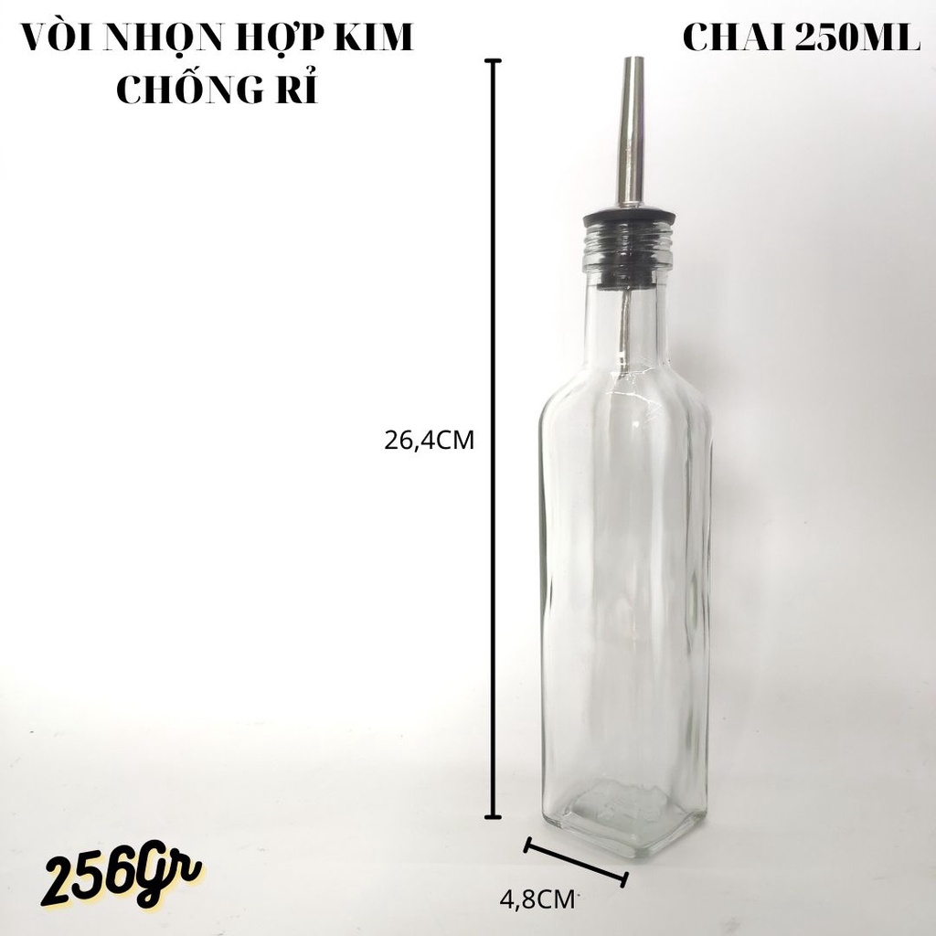BỘ 3 CHAI THỦY TINH RÓT XỊT DẦU ĂN GIA VỊ NƯớC TƯơNG MẮM GIẤM RƯợ U 250ML 500ML 600ML FREESHIP 50K LỌ THỦY TINH GIÁ RẺ