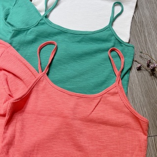 LOVI SHOP - Set áo croptop sơ mi+ áo hai dây basic thun tăm gân mềm LOVI