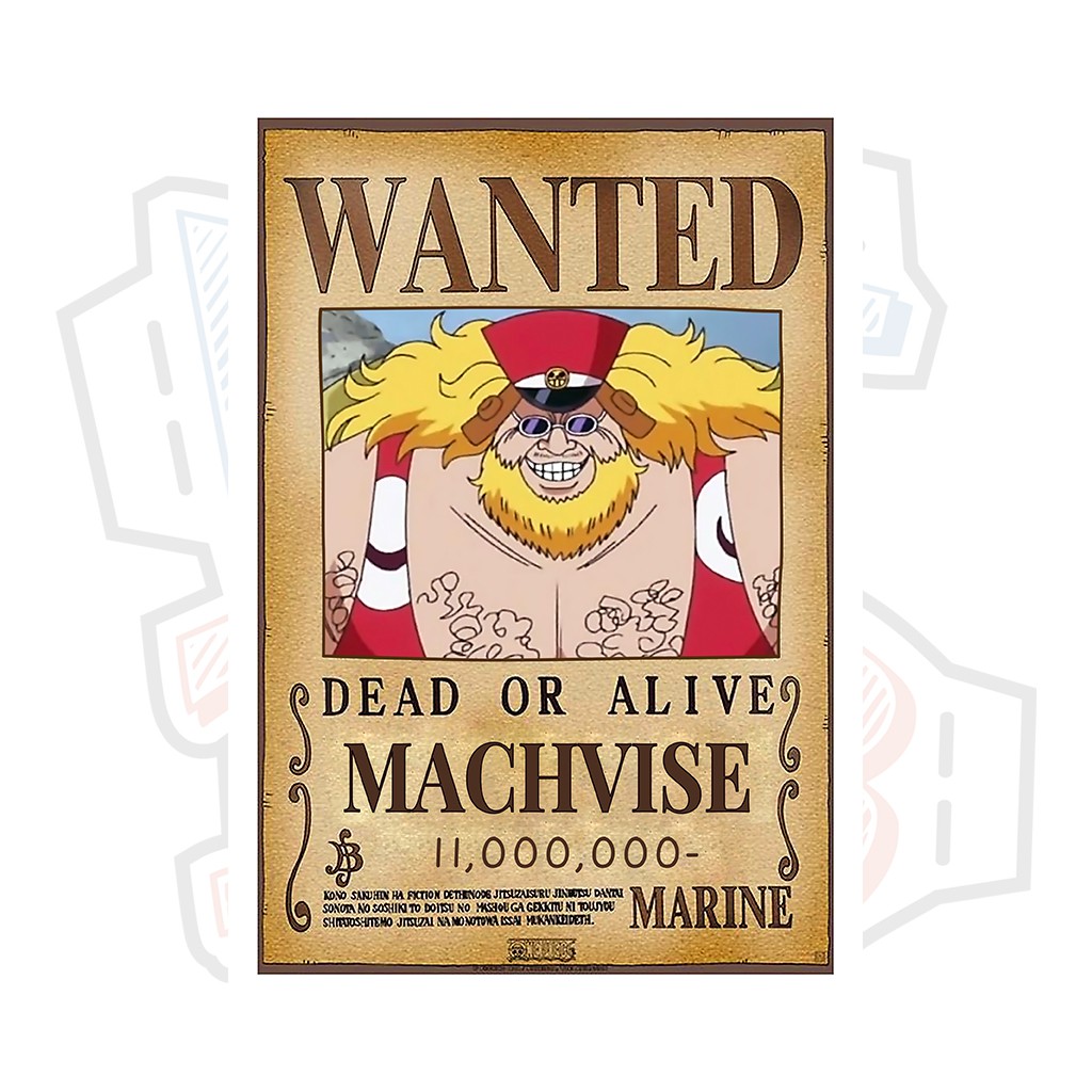 Poster truy nã Machvise - One Piece