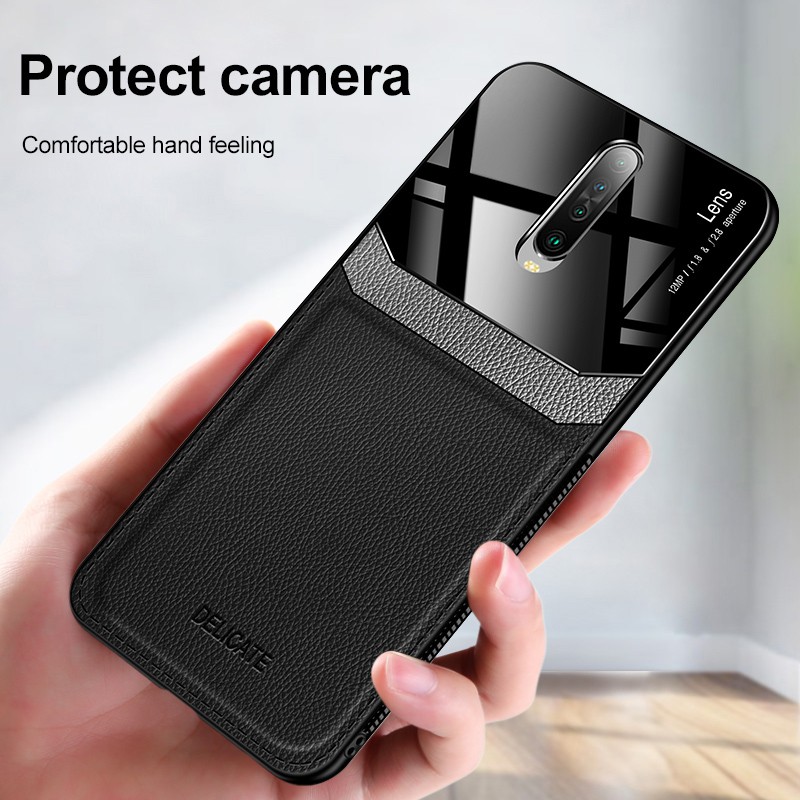 Ốp Điện Thoại Koosuk Mặt Da Acrylic Cứng Chống Rơi Phong Cách Retro Thời Trang Cho Xiaomi Redmi K30 K20 K40 Pro POC0 F2 F3