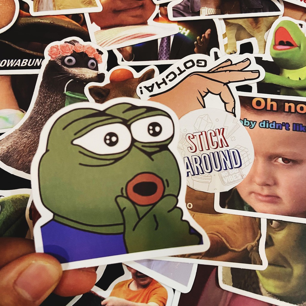 [MEME02] 50 sticker MEME (pvc nhám), decal hình dán laptop, điện thoại, ... từ stickaroundvn | BigBuy360 - bigbuy360.vn