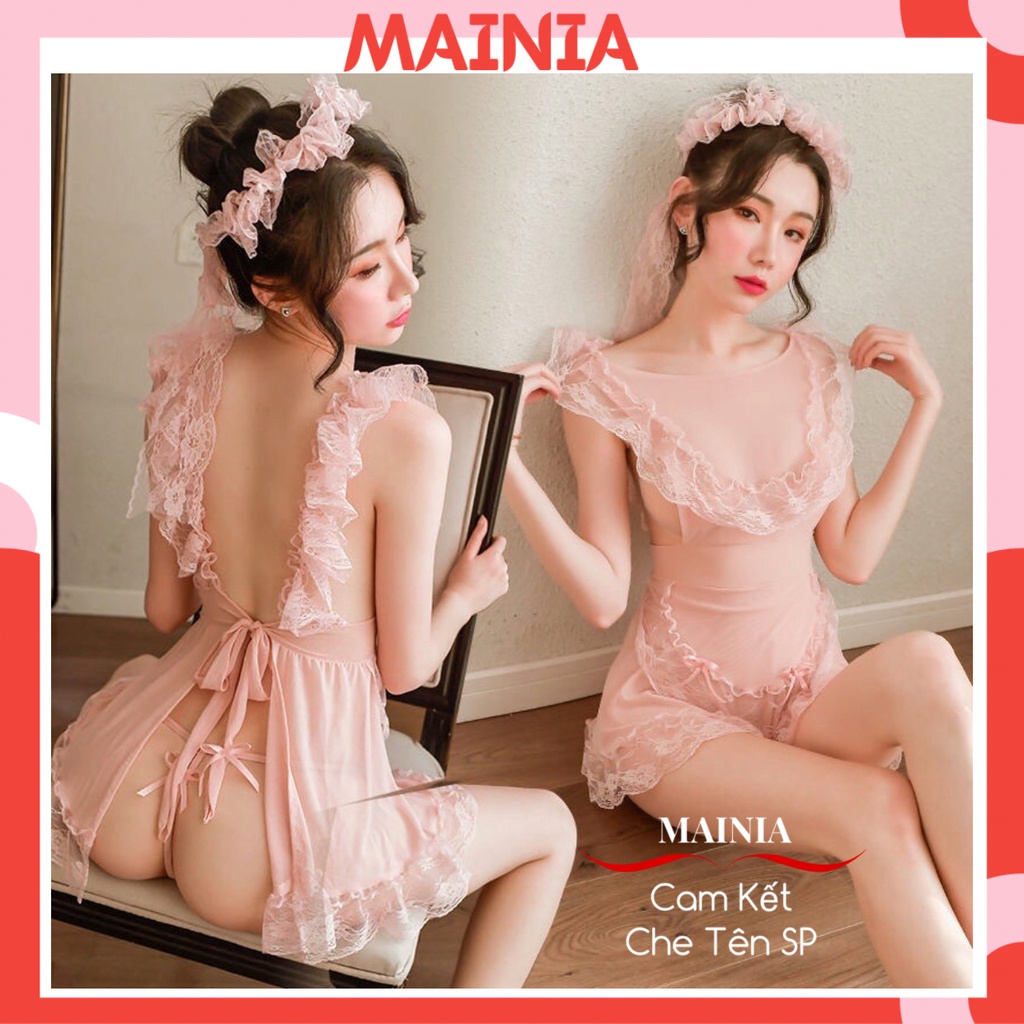 [Tặng Chíp] Đầm Ngủ Váy Ngủ Cosplay Cô Giúp Việc Siêu Gợi Cảm Quyến Rũ Mainia Shop