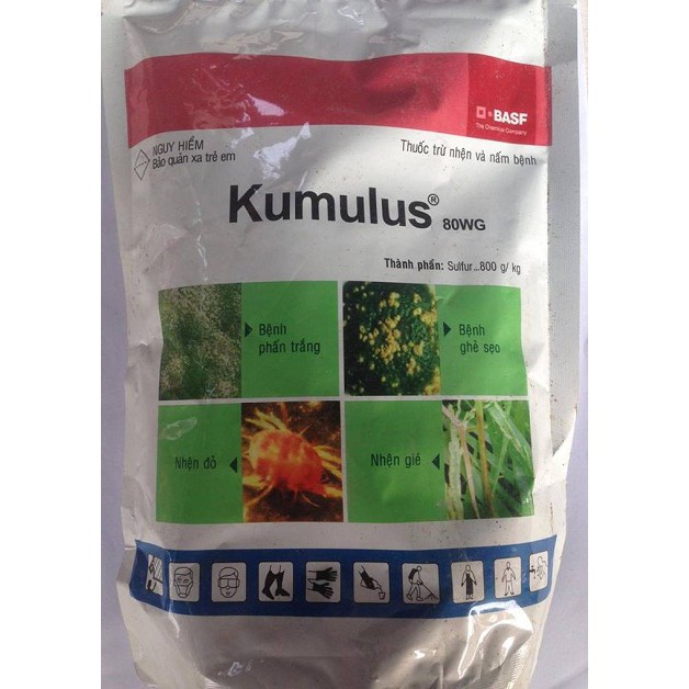Kumulus 80WG  Đặc trị nấm bệnh, nhện đỏ, ghẻ sẹo, phấn trắng trên cây trồng - gói 1kg