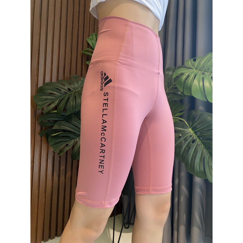 Quần legging ngố biker nữ lưng cao chất vải ngoại nhập