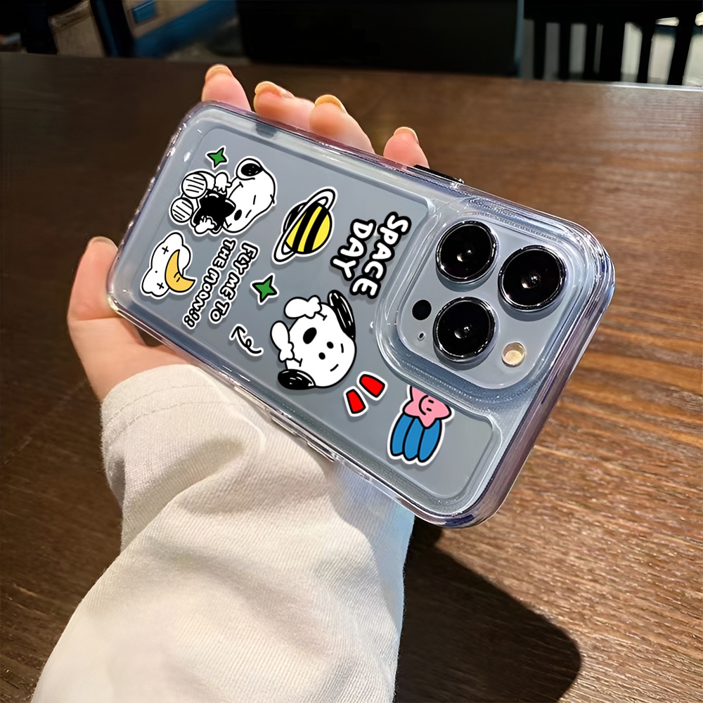 Ốp Điện Thoại Trong Suốt Hình Snoopy Cho iphone 14 Plus 11 13promax 12 7Plus X XS Max 7 8 SE 2020
