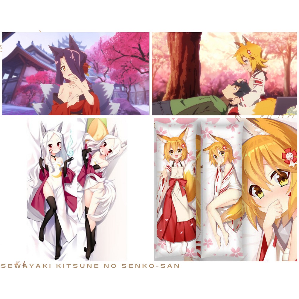 Postcard Sewayaki Kitsune no Senko-san có dán sticker in hình anime - Quà Tặng