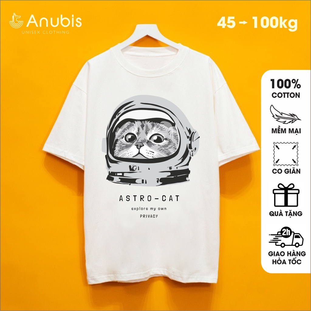 Áo Thun Unisex Mèo Phi Hành Gia ANUBIS STORE