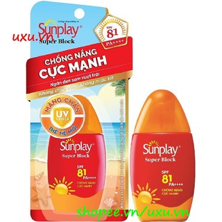 Sữa Chống Nắng Sunplay Cực Mạnh Super Block Spf 81, Pa++++, Với uxu.vn Tất Cả Là Chính Hãng.