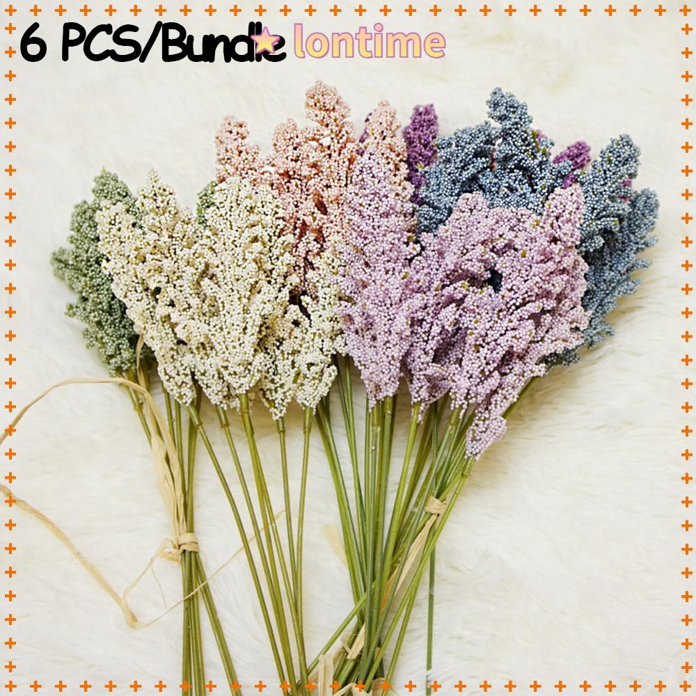 Bó hoa Vanilla giả 6 nhánh trang trí sống động