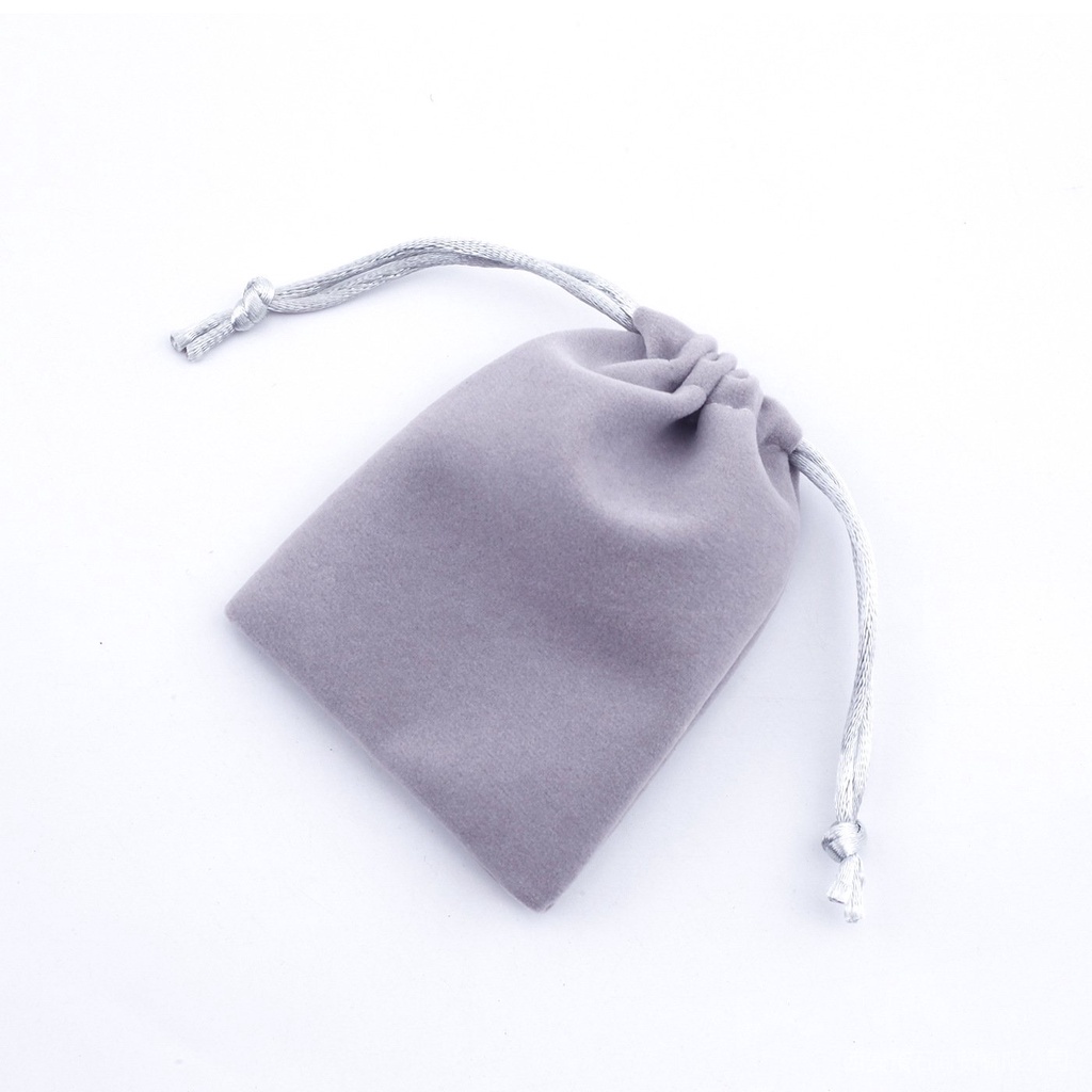Flannel bag jewelry drawstring bag earphone flannel storage bag black flannel bag spot wholesale