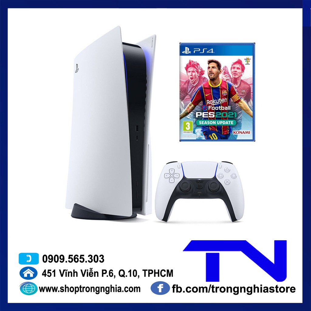 Máy PS5 Sony PlayStation 5 Standard Edition CHÍNH HÃNG Sony Việt Nam + Đĩa game PES 2021 (PS4)