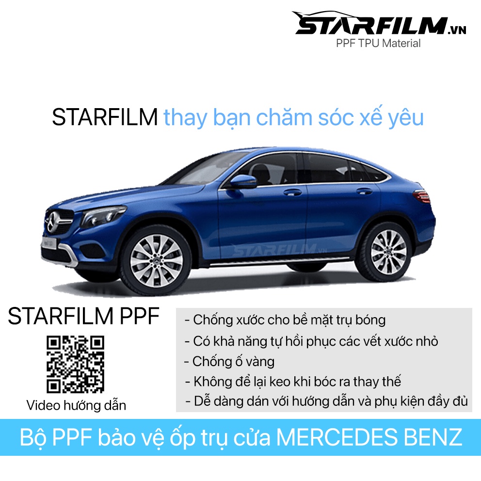 Mercedes Benz GLC 200/300 PPF TPU bảo vệ trụ bóng STARFILM