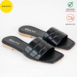 Dép nữ quai bảng mũi vuông thời trang c62 - giay giavy