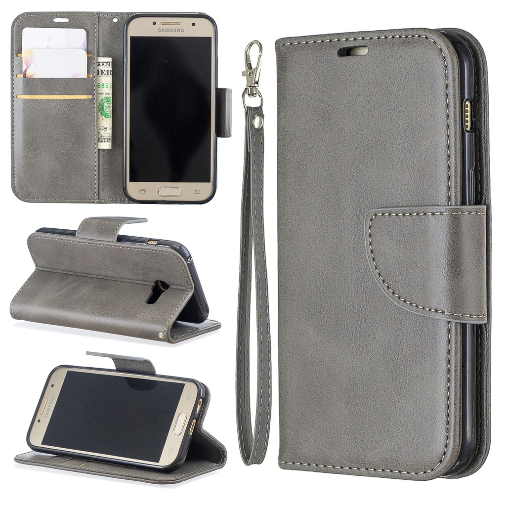Ốp lưng da PU kiểu ví đứng được cho Samsung Galaxy A3(2017)/A5(2017)/A6(2018)/A6 Plus(2018) | BigBuy360 - bigbuy360.vn