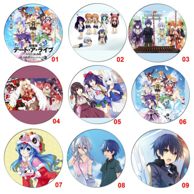 Huy hiệu anime DATE ALIVE