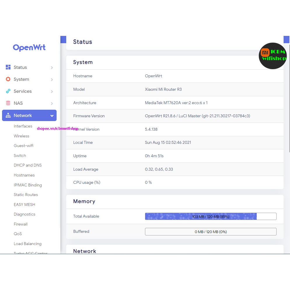 Openwrt wifi Xiaomi router Open port support  Fast roamming, Mwan3,QoS,Adblock plus.